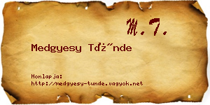 Medgyesy Tünde névjegykártya