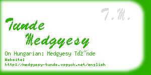 tunde medgyesy business card